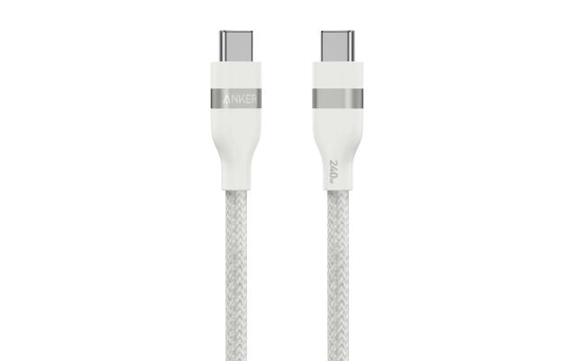 Anker Nano USB C Cable, 240W 90CM Flexible Multi-Color Braided Cord, Fast Charging Type C Charger for iPhone 16 Series, MacBook Pro - Wihte
